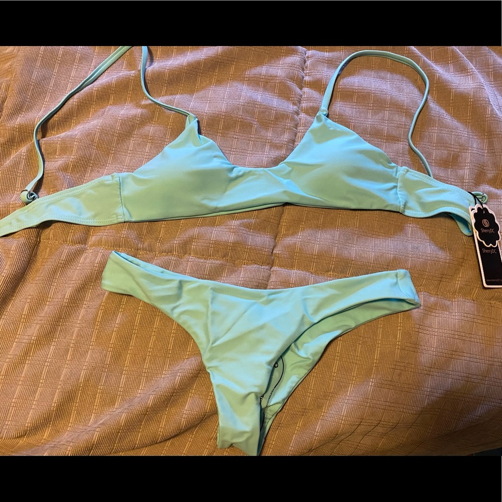 Never been worn Tiffany blue bikini